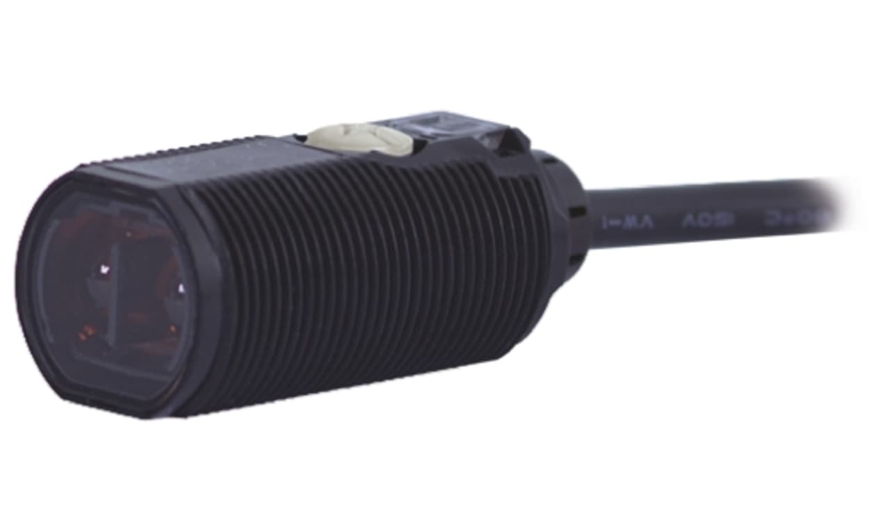 Omron E3FA-BN12 2M, Clear Object Detection Photoelectric Sensor, Barrel Sensor, 100 mm → 2 m Detection Range
