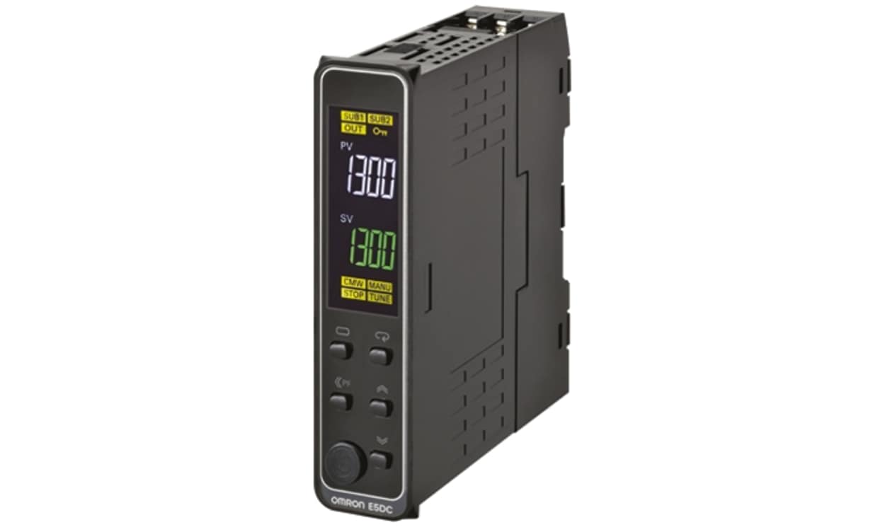 Omron E5DC-QX2DSM-017, E5DC DIN Rail, Panel Mount PID Temperature Controller, 48 x 48mm, 2 Output SSR, Solid State Relay, Logic, 24 V - generaltechuae