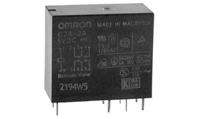 Omron G2R-24 DC5, PCB Mount Power Relay, 5V dc Coil, 5A Switching Current, DPDT