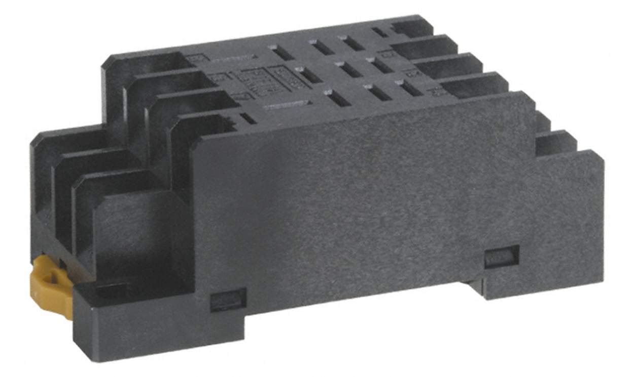 Omron PTF11A, LY 11 Pin 250V ac DIN Rail Relay Socket, for use with LY Series Relay - generaltechuae