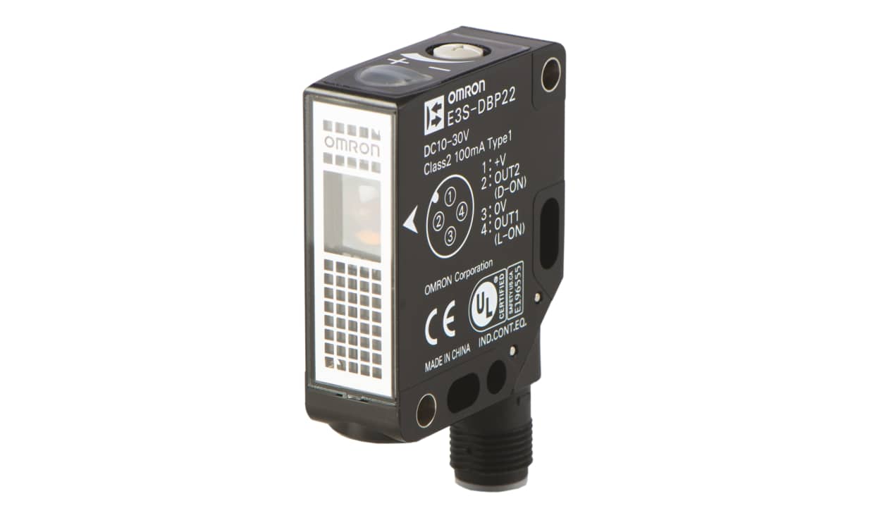 Omron E3S-DBP22T, Retroreflective Photoelectric Sensor, Block Sensor, 0 → 700 mm Detection Range - generaltechuae