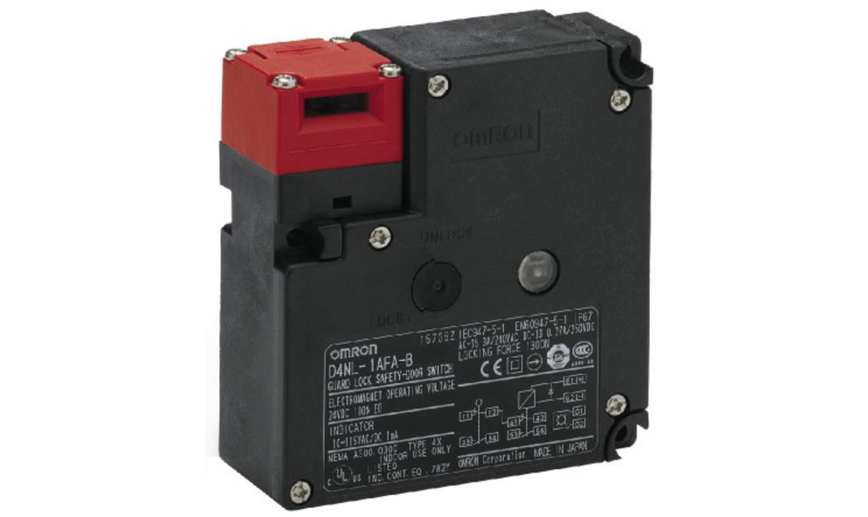 Omron D4NL-2EFA-B, D4NL Series Solenoid Interlock Switch, Power to Unlock, 24V dc, 2NC/1NO + 1NC/1NO