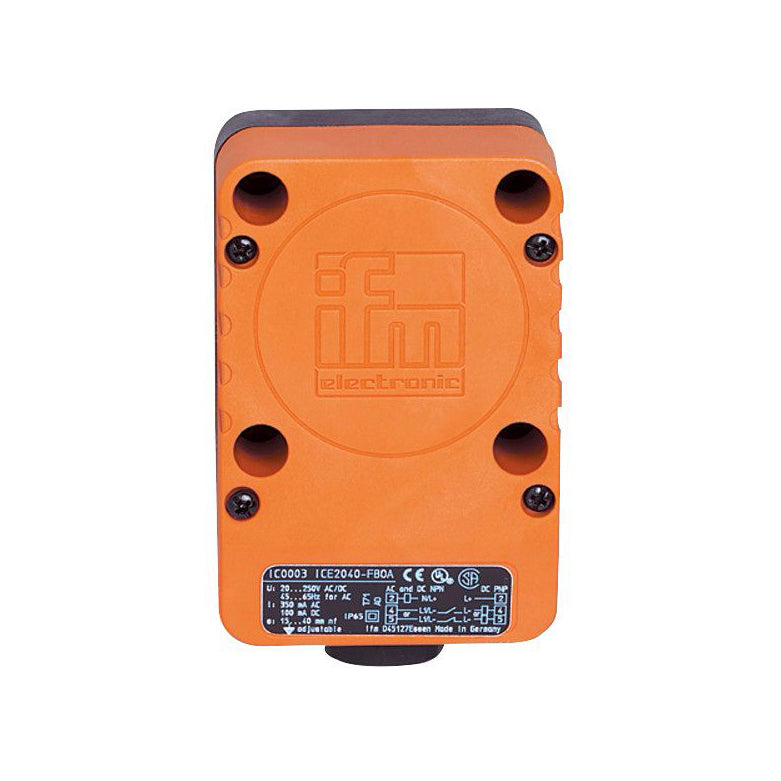 ifm IC5005, Inductive Block Proximity Sensor, 40 mm Detection, PNP NO/NC, 10 → 36 V dc