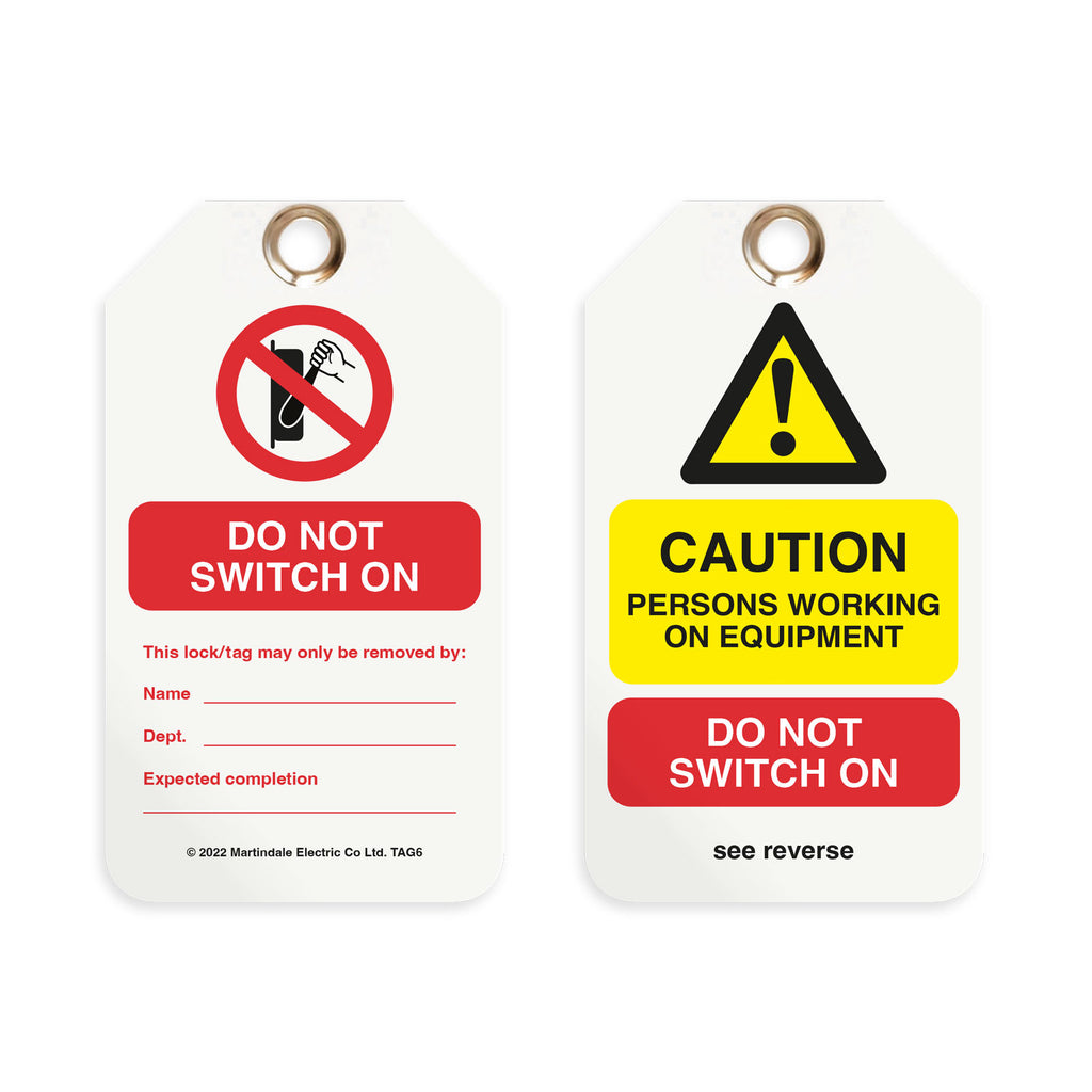 Martindale MARTAG6 | TAG6 'Do Not Switch On' Safety Lockout Tags | 80 x 140 mm, pack of 10 - generaltechuae (2)