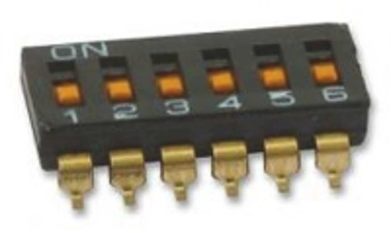 Omron A6S-6104-H, 6 Way Surface Mount DIP Switch 6P