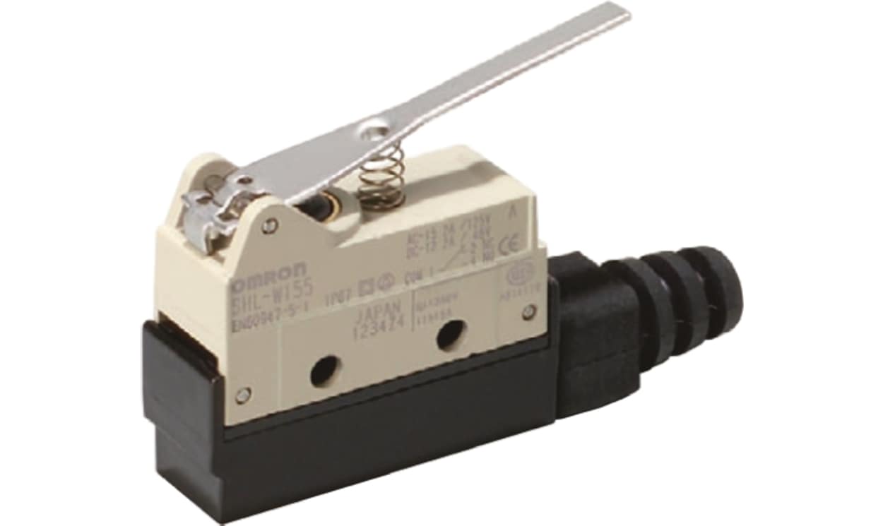 Omron SHL-W355, Roller Lever Limit Switch, NO/NC, IP67, SPDT, 480V ac Max, ac 2 A, dc 200mA Max