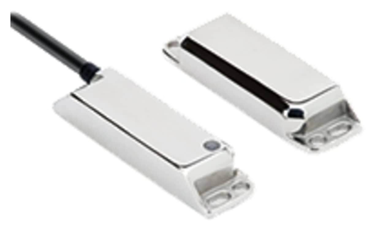 Omron F3S-TGR-NLMR-21-10, F3S-TGR-N_R Series Magnetic Non-Contact Safety Switch, 24V dc, Stainless Steel Housing, NO/2NC, 10m Cable