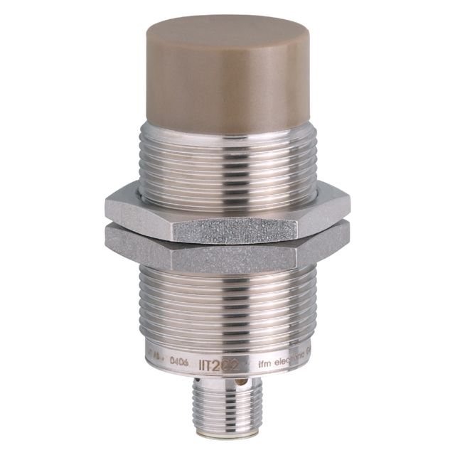 ifm IIT213, Inductive Threaded Barrel Proximity Sensor, M30, 22 mm Detection, PNP NO, 10 → 36 V dc