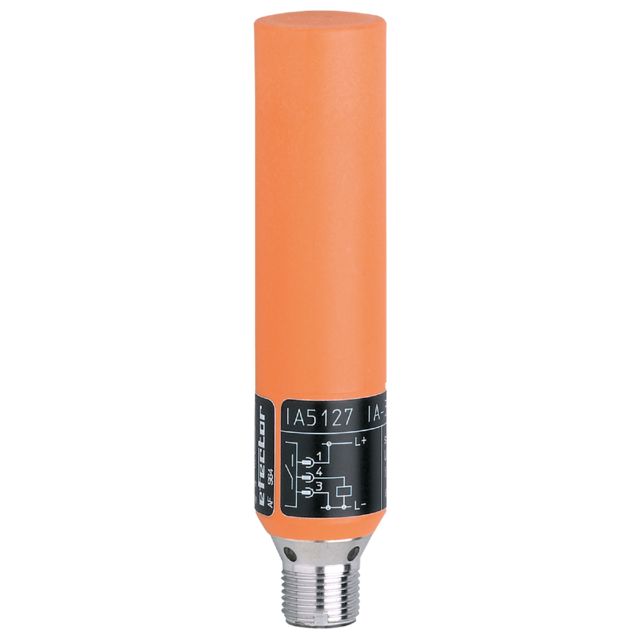 ifm IA5127, Inductive Smooth Barrel Proximity Sensor, 10 mm Detection, PNP NO, 10 → 36 V dc
