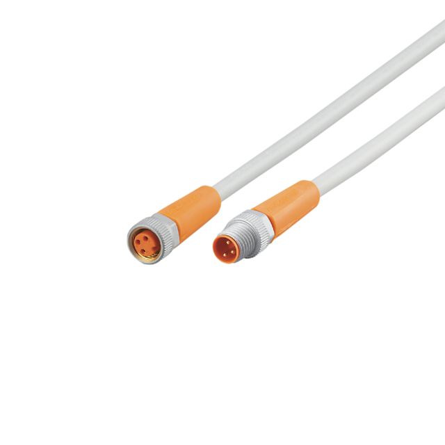 ifm EVW096, Straight Male 1 way M8 to Straight Female 1 way M8 Sensor Actuator Cable, 1.5m