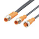 ifm EVC695, Straight Male 5 way M12 to Straight Female 5 way M12 Communication Cable, 5m