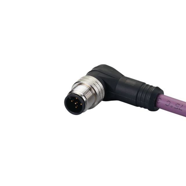 ifm E12215, Right Angle Male 1 way M12 to Unterminated Actuator/Sensor Cable, 6m