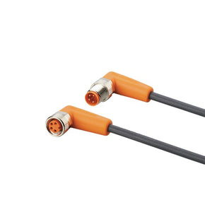 ifm EVC559, Right Angle Male 4 way M8 to Right Angle Male 3 way M8 Communication Cable, 200mm
