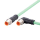 ifm EVC914, Right Angle Male 4 way M12 to Straight Female 4 way M12 Communication Cable, 5m