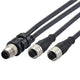 ifm E12405, Straight Male 1 way M12 to Straight Female 2 way M12 Actuator/Sensor Cable, 250mm