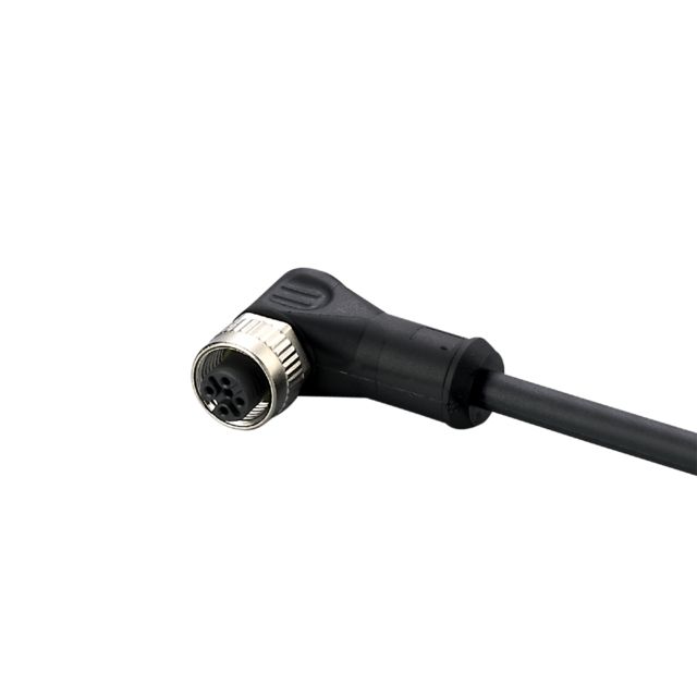 ifm E12341, Right Angle Female 1 way M12 to Unterminated Actuator/Sensor Cable, 30m