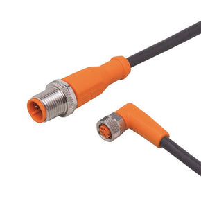 ifm EVC210, Straight Male 1 way M12 to Right Angle Female 1 way M8 Actuator/Sensor Cable, 300mm