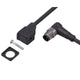 ifm E10844, Right Angle Male 1 way M12 to Right Angle Female 1 way Valve Connector Actuator/Sensor Cable, 300mm