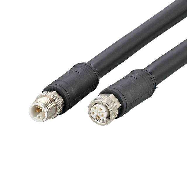 ifm E12656, Power 2.5 mm² 5 Core Power Cable, Black Polyurethane PUR, 10m
