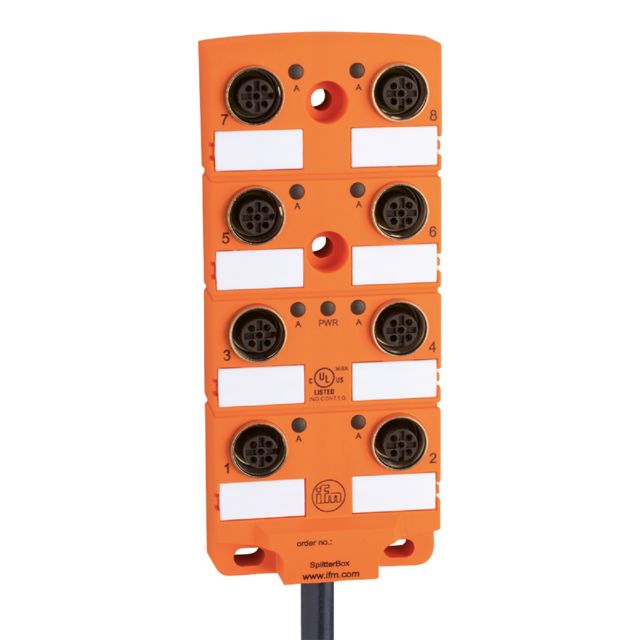 ifm EBC039, EBC Series Sensor Box, M12, 25m cable, 8 port