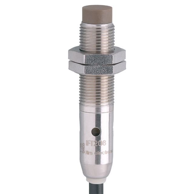 ifm IFT208, Inductive Threaded Barrel Proximity Sensor, M12, 7 mm Detection, PNP NO, 10 → 36 V dc