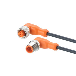 ifm EVC167, Right Angle Male 1 way M12 to Right Angle Female 1 way M12 Actuator/Sensor Cable, 1.5m