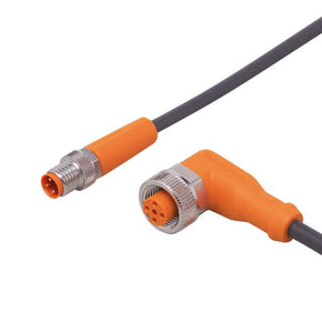 ifm EVC832, Straight Male 3 way M8 to Right Angle Female 5 way M12 Communication Cable, 4m