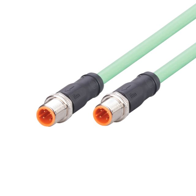 ifm EVC903, Straight Male 4 way M12 to Straight Female 4 way M12 Communication Cable, 0.25m