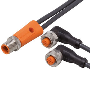 ifm EVC505, Straight Male 5 way M12 to Right Angle Female 5 way M12 Communication Cable, 5m