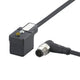 ifm E10820, Right Angle Male 1 way M12 to Right Angle Female 1 way Valve Connector Actuator/Sensor Cable, 600mm