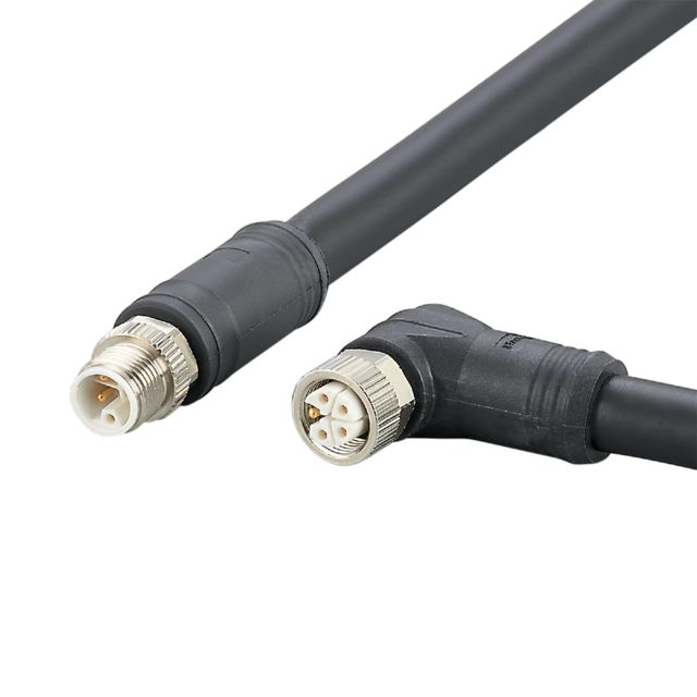 ifm E12663, Power 2.5 mm² 5 Core Power Cable, Black Polyurethane PUR, 10m