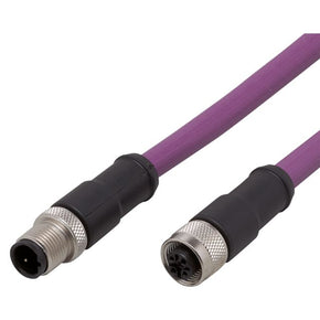 ifm E12316, Straight Male 1 way M12 to Straight Female 1 way M12 Actuator/Sensor Cable, 2m