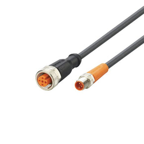 ifm EVC676, Straight Male 3 way M8 to Straight Female 5 way M12 Communication Cable, 300mm