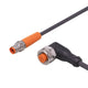 ifm EVC250, Straight Male 1 way M8 to Right Angle Female 1 way M12 Actuator/Sensor Cable, 300mm