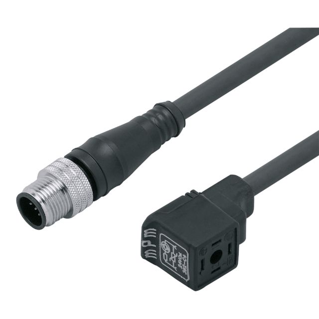 ifm E11440, Straight Male 1 way M12 to Right Angle Female 1 way Valve Connector Actuator/Sensor Cable, 5m