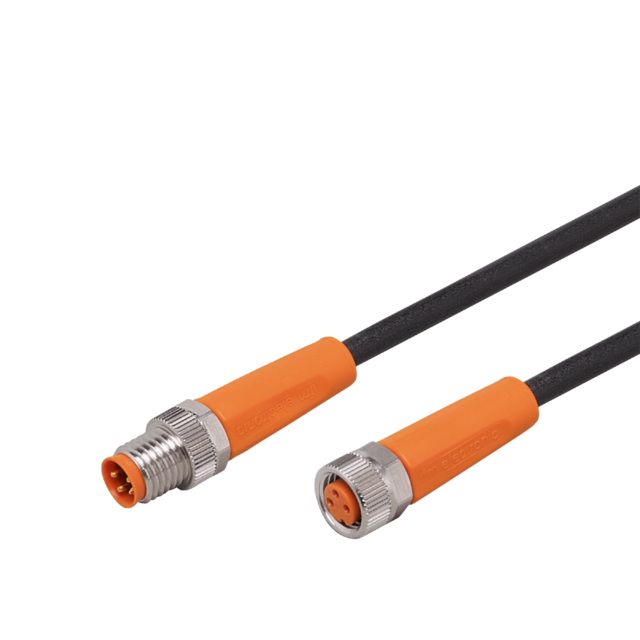ifm EVC305, Straight Male 1 way M8 to Straight Female 1 way M8 Actuator/Sensor Cable, 300mm