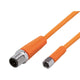 ifm EVT345, Straight Male 1 way M12 to Straight Female 1 way M8 Sensor Actuator Cable, 4m