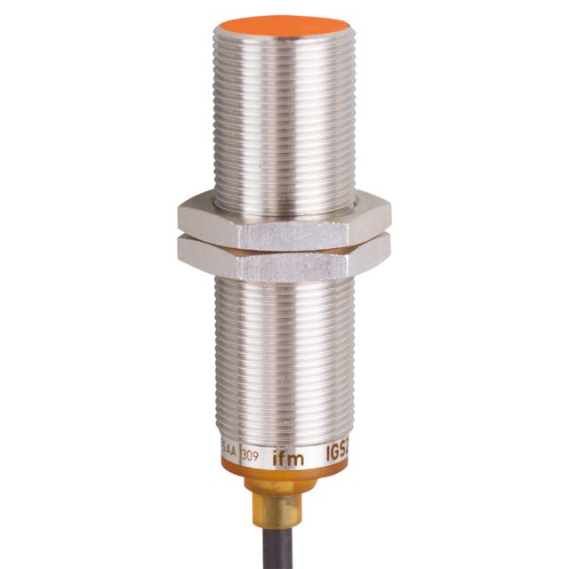 ifm IGS283, Inductive Threaded Barrel Proximity Sensor, M18, 8 mm Detection, PNP NO, 10 → 36 V dc