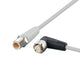 ifm EVF053, Straight Male 4 way M12 to Right Angle Female 5 way M12 Communication Cable, 600mm