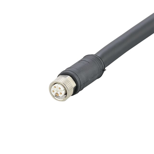 ifm E12641, Power 2.5 mm² 5 Core Power Cable, Black Polyurethane PUR, 2m