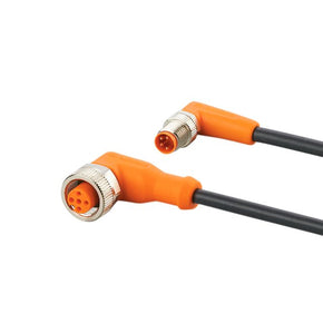 ifm EVC380, Right Angle Male 4 way M8 to Right Angle Female 5 way M12 Communication Cable, 0.3m