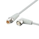ifm EVF049, Straight Male 4 way M12 to Right Angle Female 5 way M12 Communication Cable, 2m