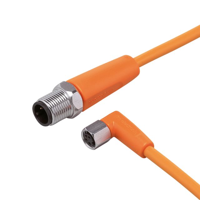 ifm EVT323, Straight Male 1 way M12 to Right Angle Female 1 way M8 Sensor Actuator Cable, 2.5m