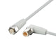 ifm EVF084, Right Angle Male 4 way M12 to Straight Female 5 way M12 Communication Cable, 300mm