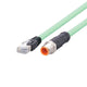 ifm EVC928, EVC, 10m Cat5e, Green M12 to Male RJ45 Male, Shielded, Terminated Polyurethane Sheath