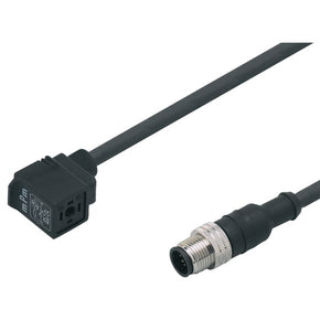 ifm E11428, Straight Male 1 way M12 to Right Angle Female 1 way Valve Connector Actuator/Sensor Cable, 1m