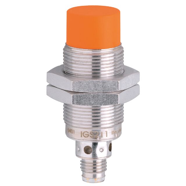 ifm IGS211, Inductive Threaded Barrel Proximity Sensor, M18, 12 mm Detection, PNP NO, 10 → 36 V dc