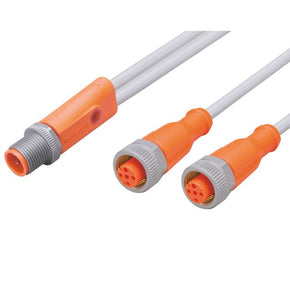 ifm EVW164, Straight Male 2 way M12 to Straight Female 2 way M12 Sensor Actuator Cable, 1m