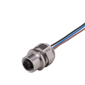 ifm E11067, Circular Connector, 1 Contacts, Thread Mount, M12 Connector, Socket, Female, IP68, E110 Series