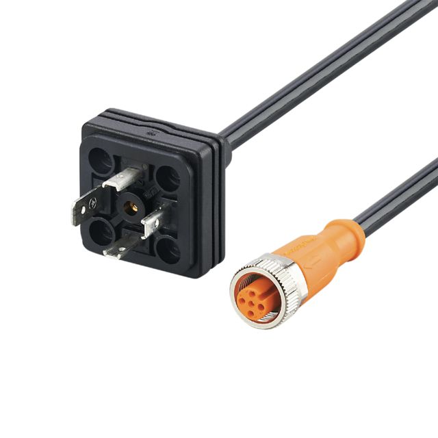 ifm E30436, Straight Male 1 way Type A Plug to Straight Female 1 way M12 Sensor Actuator Cable, 400mm - generaltechuae